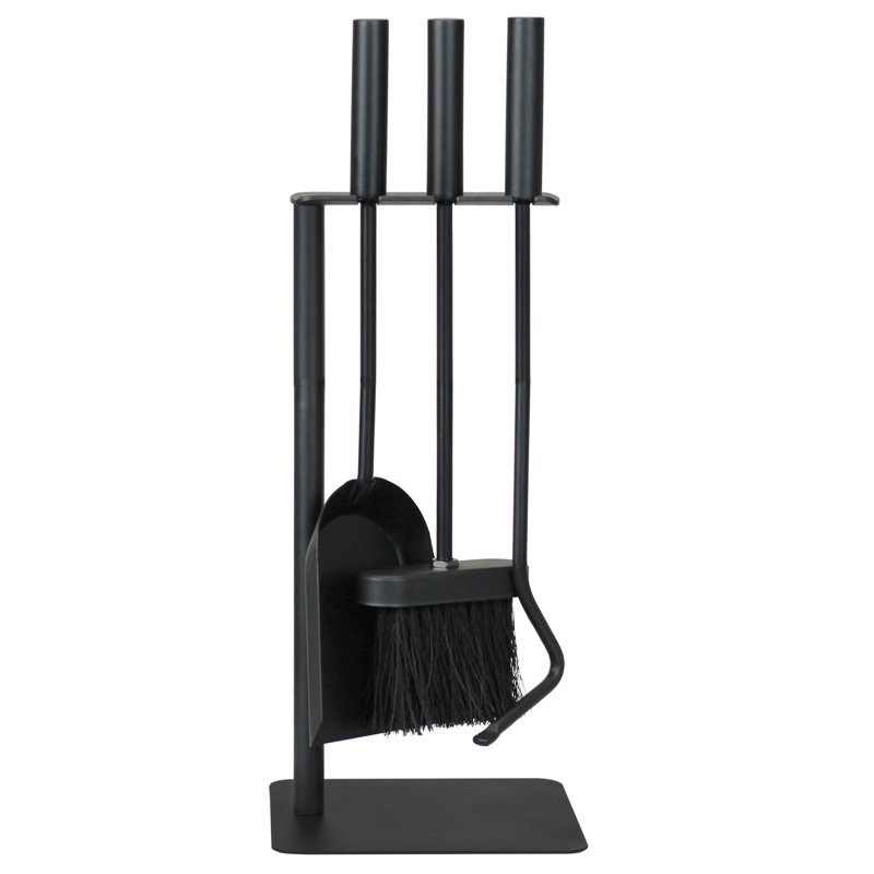 Ebern Designs Abbygael 4 Piece Cast Iron Fireplace Tool Set & Reviews